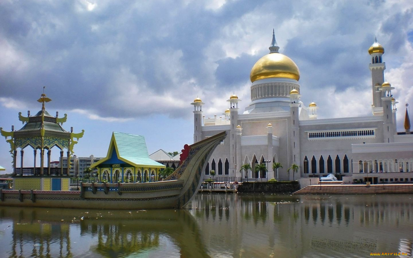 omar, ali, saifuddin, mosque, brunei, , , 